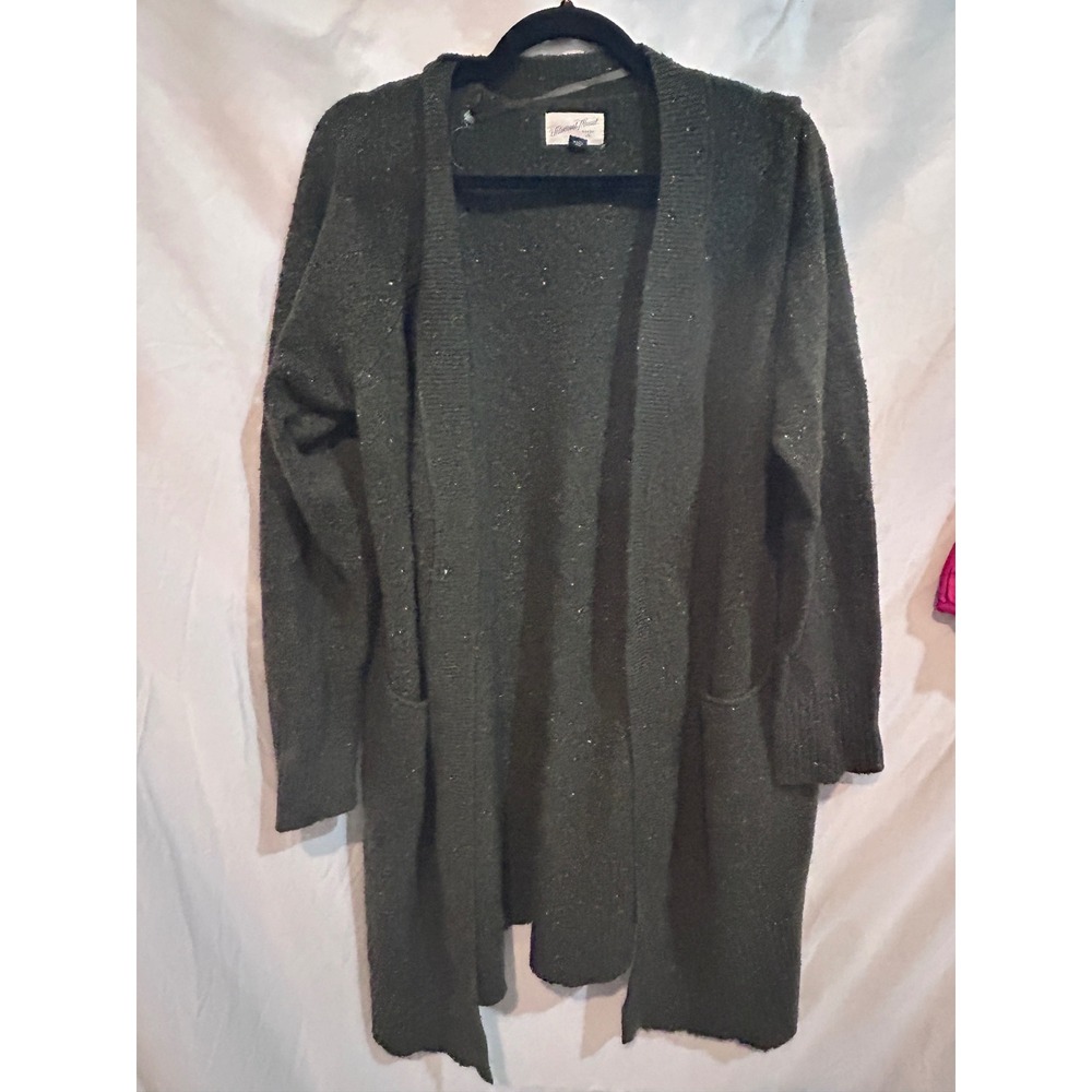 Universal Thread Olive Green Speckled Open Front Cardigan‎ Sweater XXL COZY